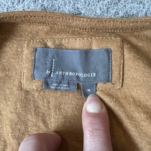 Anthropologie V Neck Loose Fit Tank Top Burnt Orange Sienna Size Medium Boho - Picture 5 of 8